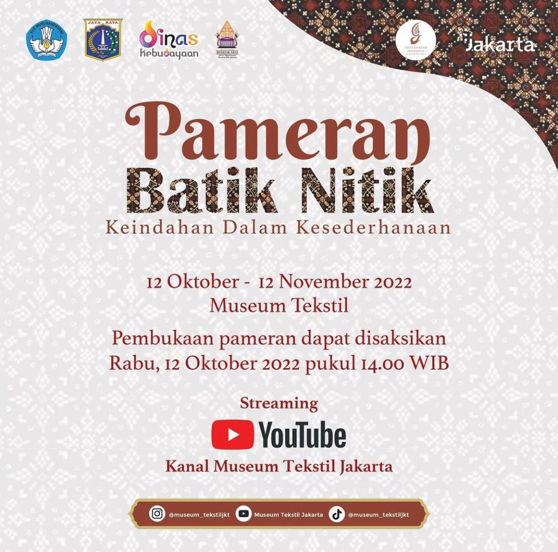 Pameran Batik Nitik: Keindahan dalam Kesederhanaan