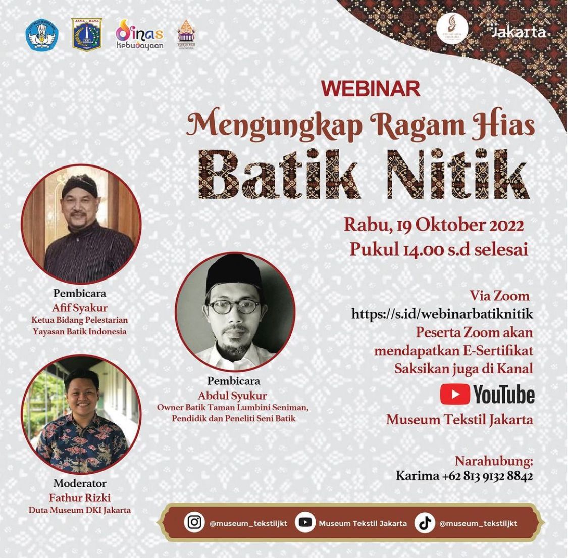 Webinar Mengungkap Ragam Hias Batik Nitik