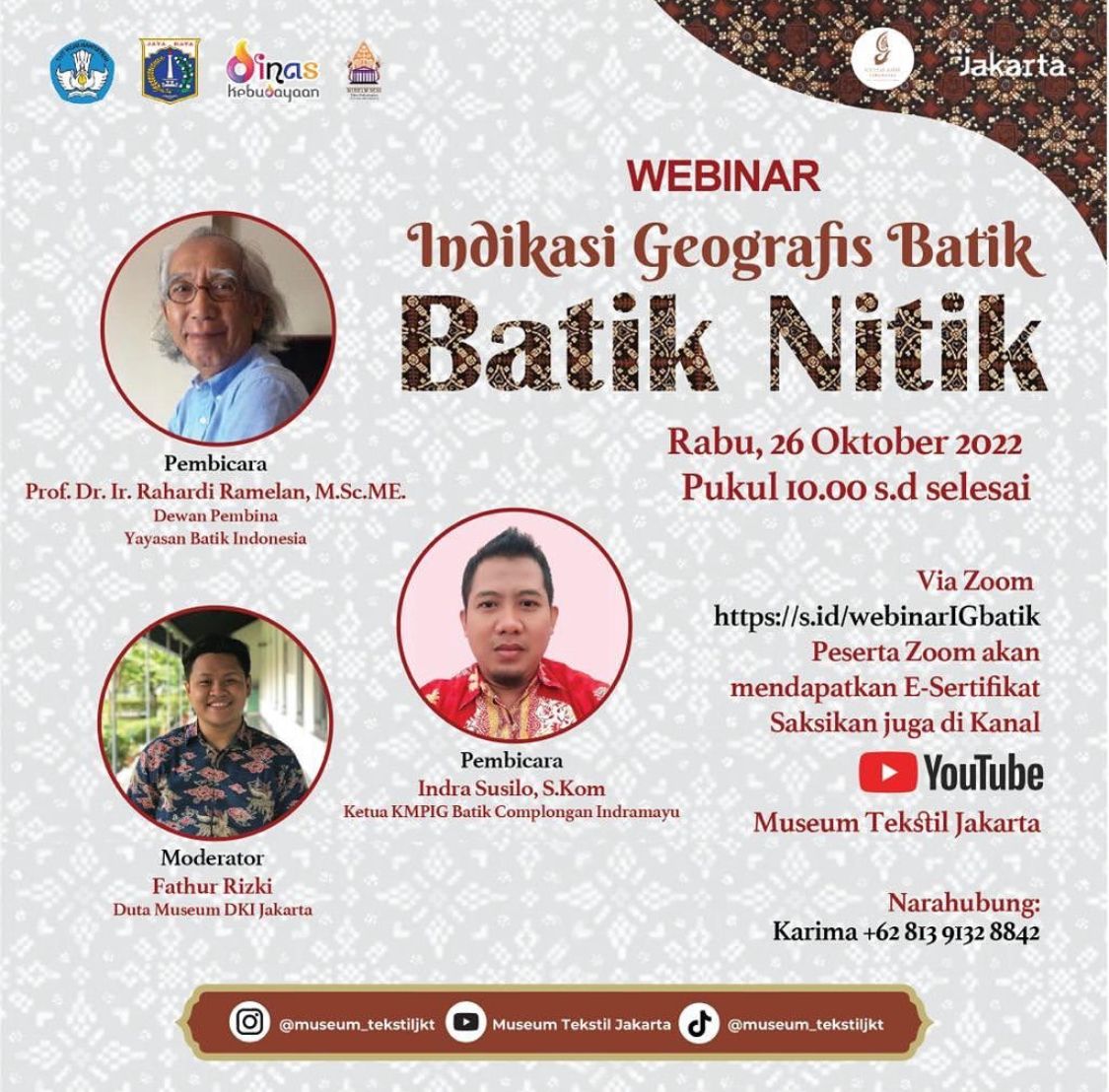 Webinar Indikasi Geografis Batik Nitik dan Camplongan