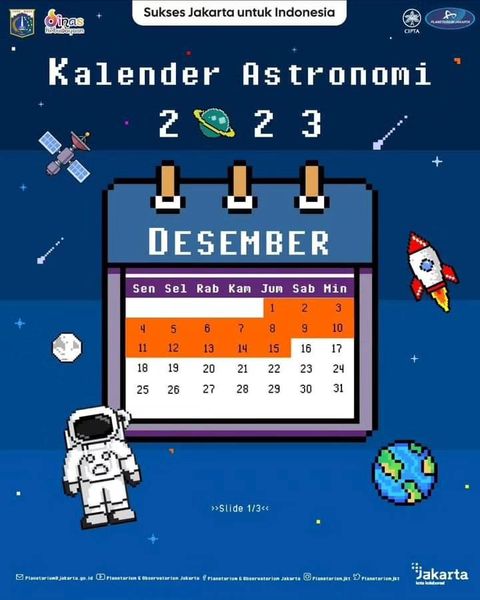 Kalender Astronomi desember 2023