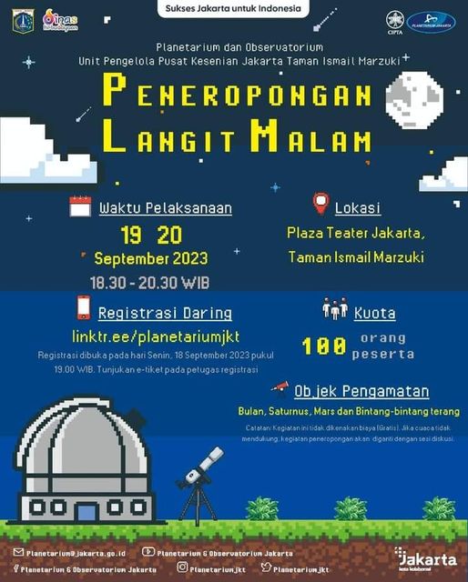 Peneropongan Langit Malam 19 - 20 September 2023