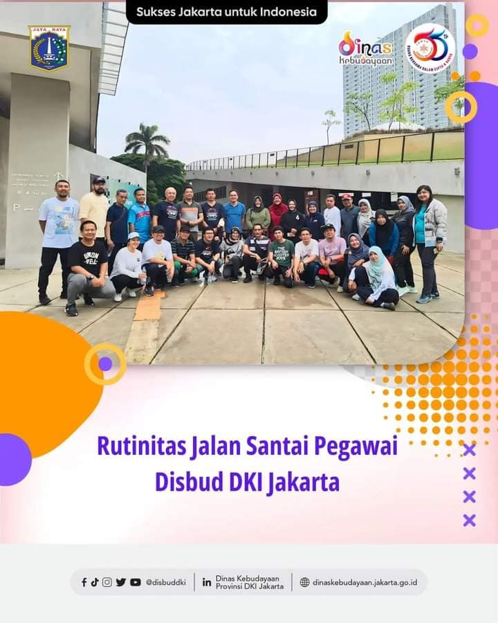 Rutinitas Jalan Santai Pegawai Disbud DKI Jakarta