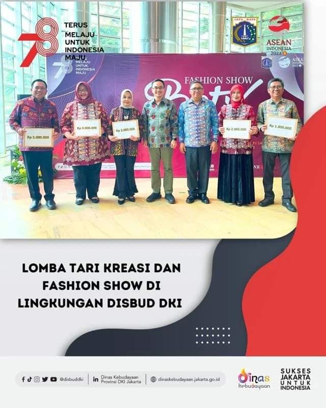 Lomba Tari Kreasi dan Fashion Show di Lingkungan DISBUD DKI