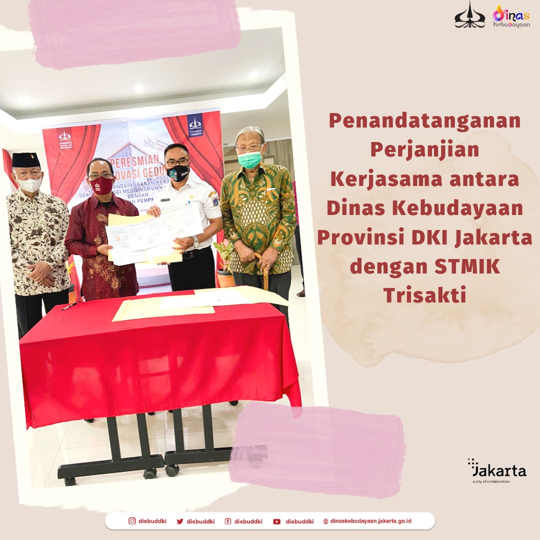 Dinas Kebudayaan Provinsi DKI Jakarta resmi bekerja sama dengan Sekolah Tinggi Media Komunikasi (STMK) Trisakti.